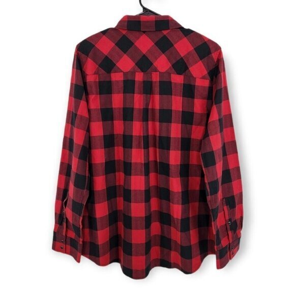 UNTUCKit Dylan Buffalo Plaid Snap Button Shirt Size 16 - Picture 3 of 5